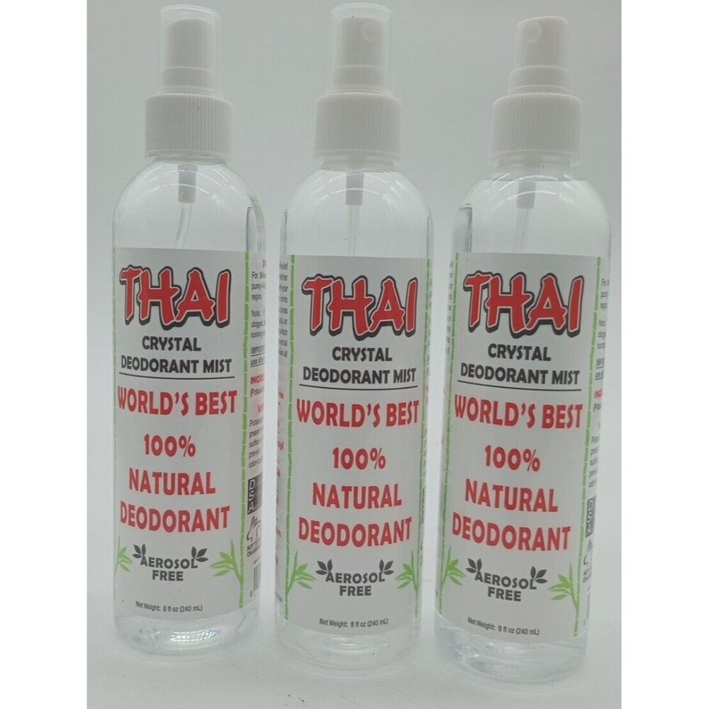 Thai Deodorant Crystal Deodorant Mist 8 oz 100% NATURAL Aerosol & Cruelty Free